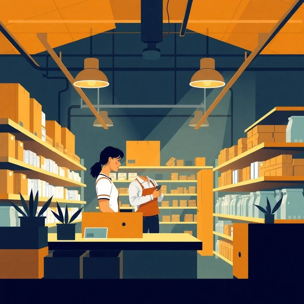 Retail employee assisting customer