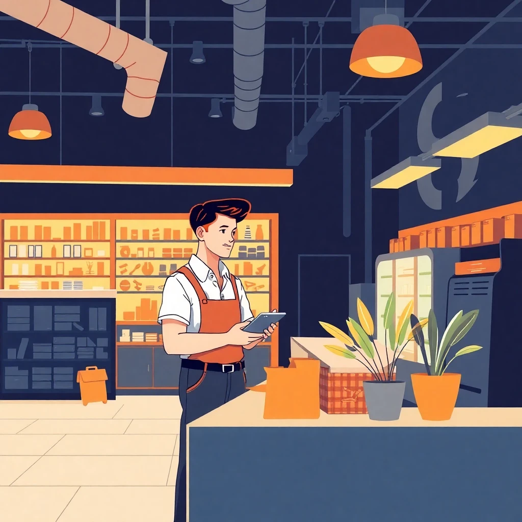 Retail professional helping a customer