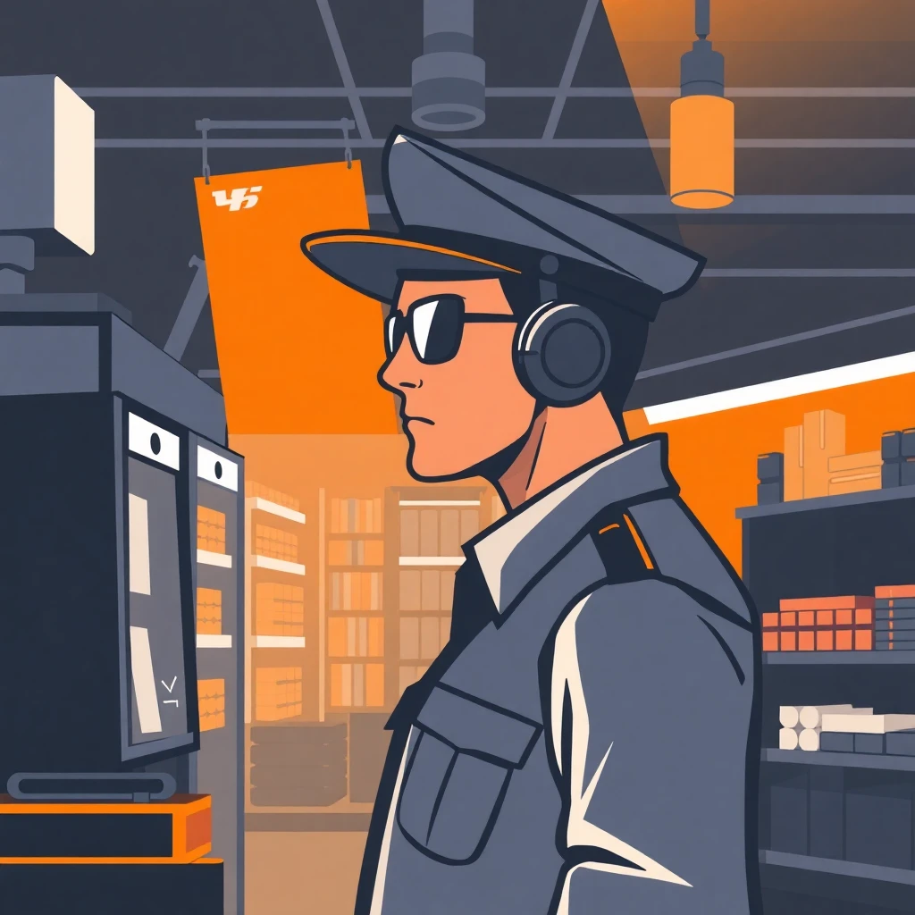 Retail security officer on duty