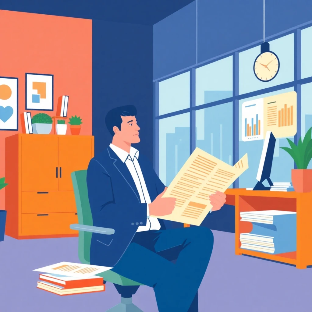 Office setting with documents