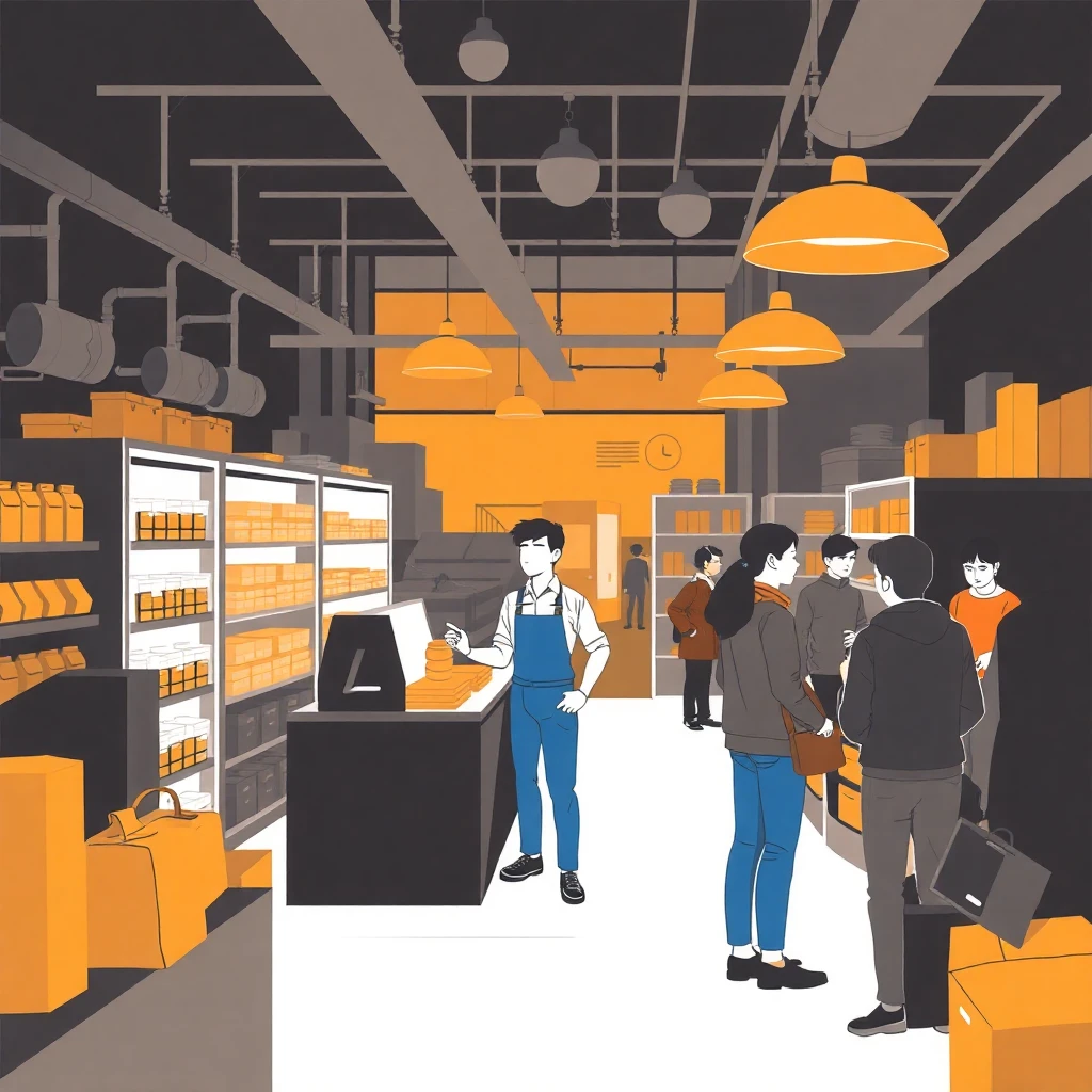 Retail sales associate at work