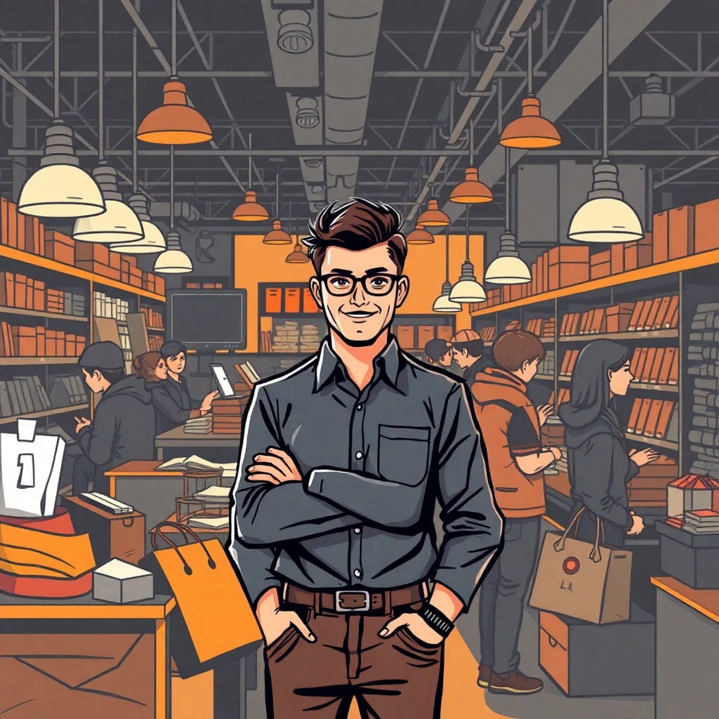 Retail professional on the job
