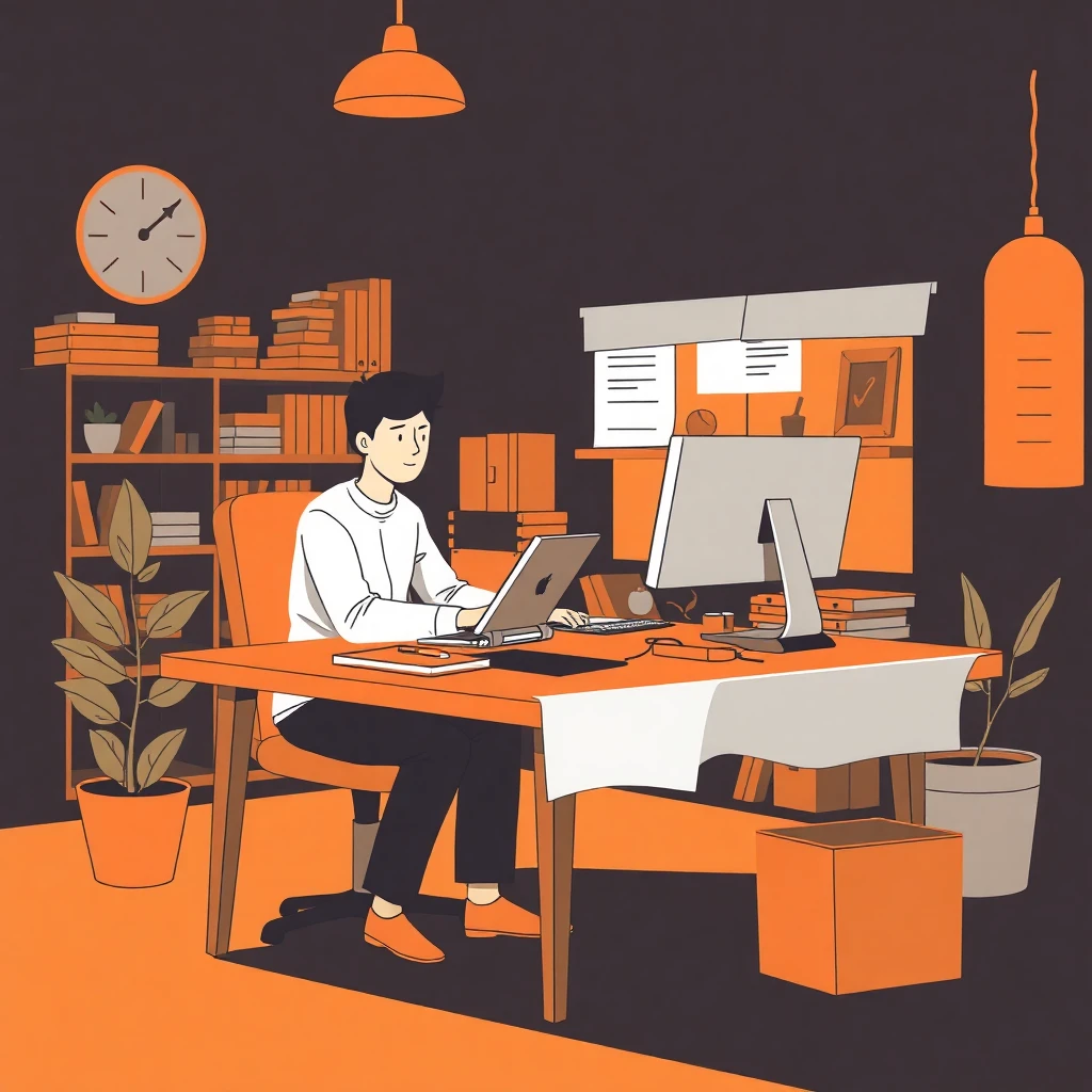 Docente preparando clases