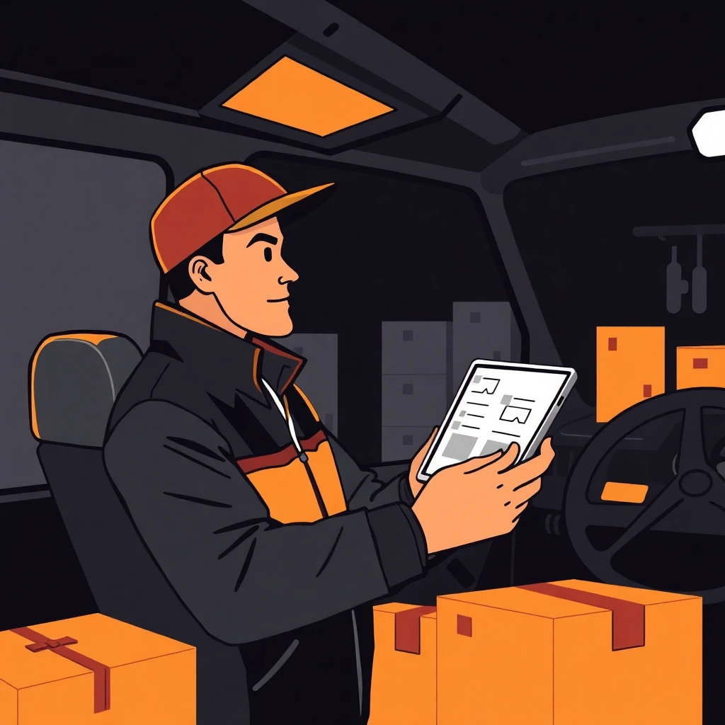 Conductor planificando ruta