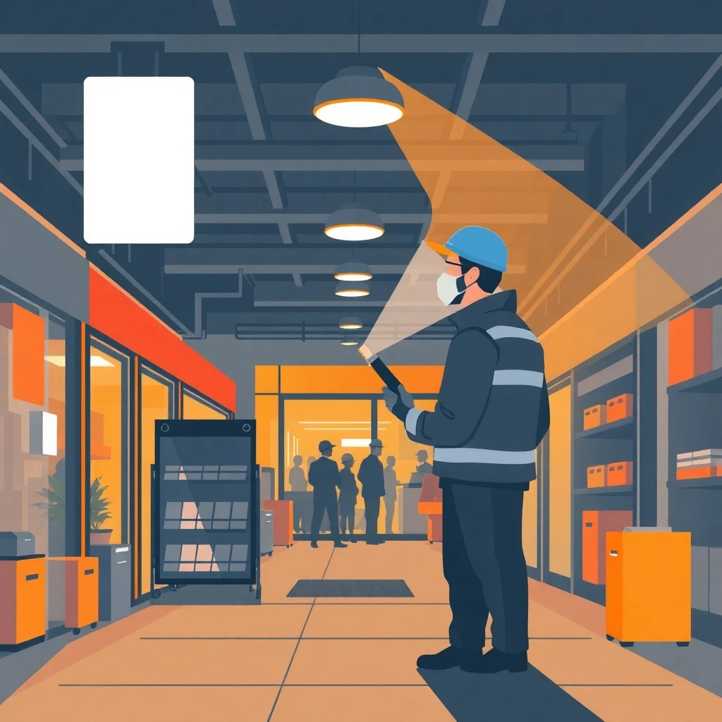 Agent de sécurité en service