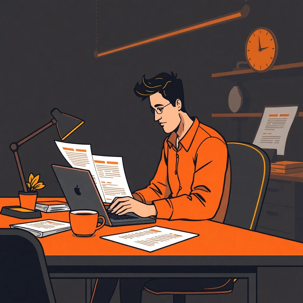 Comparing job offers on a laptop