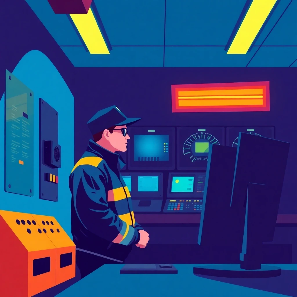 Security guard at work