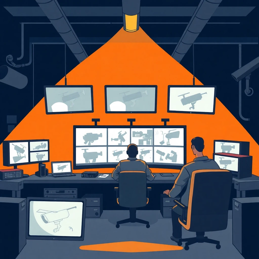 Modern security control room