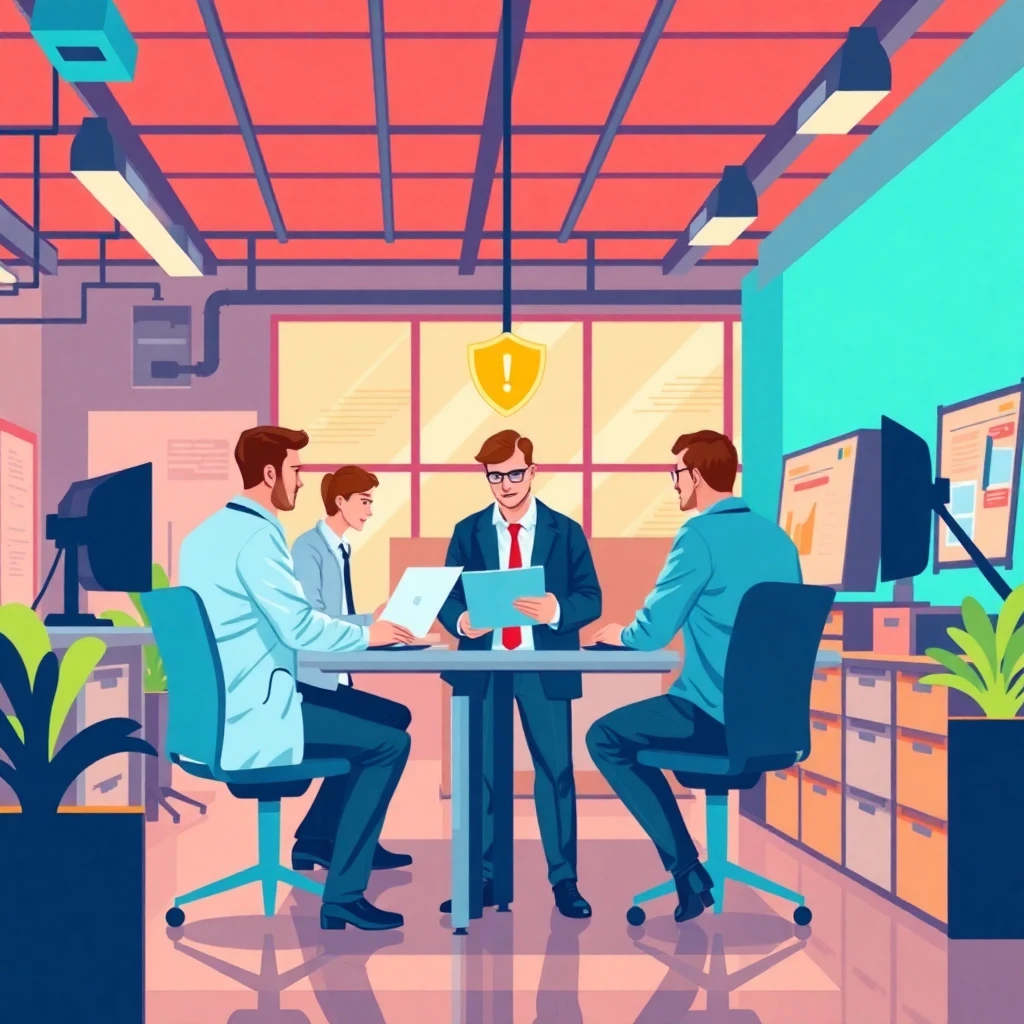 Security engineers in discussion