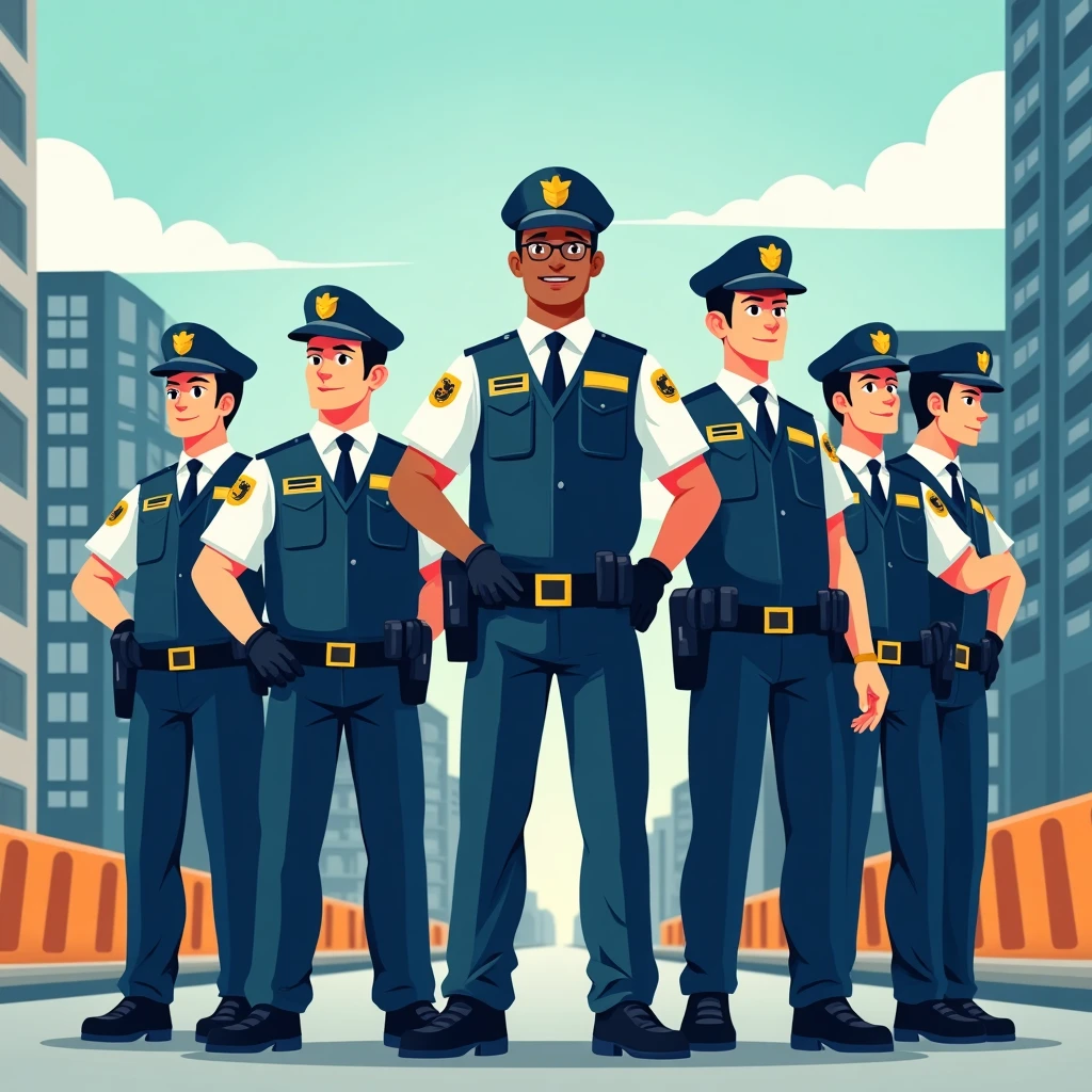 Security officers on duty