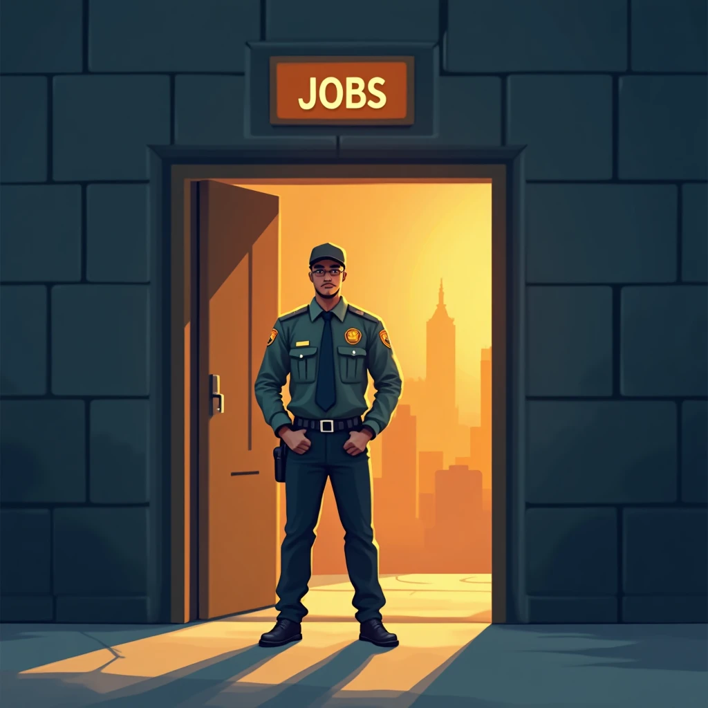 Security guard at work