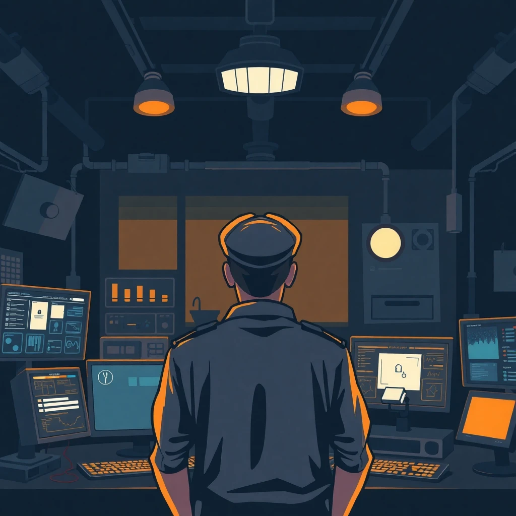 Security officer at work