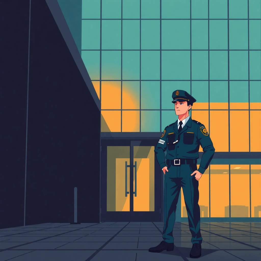 Security officer at work