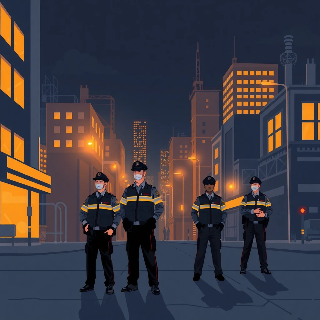 Night shift security patrol
