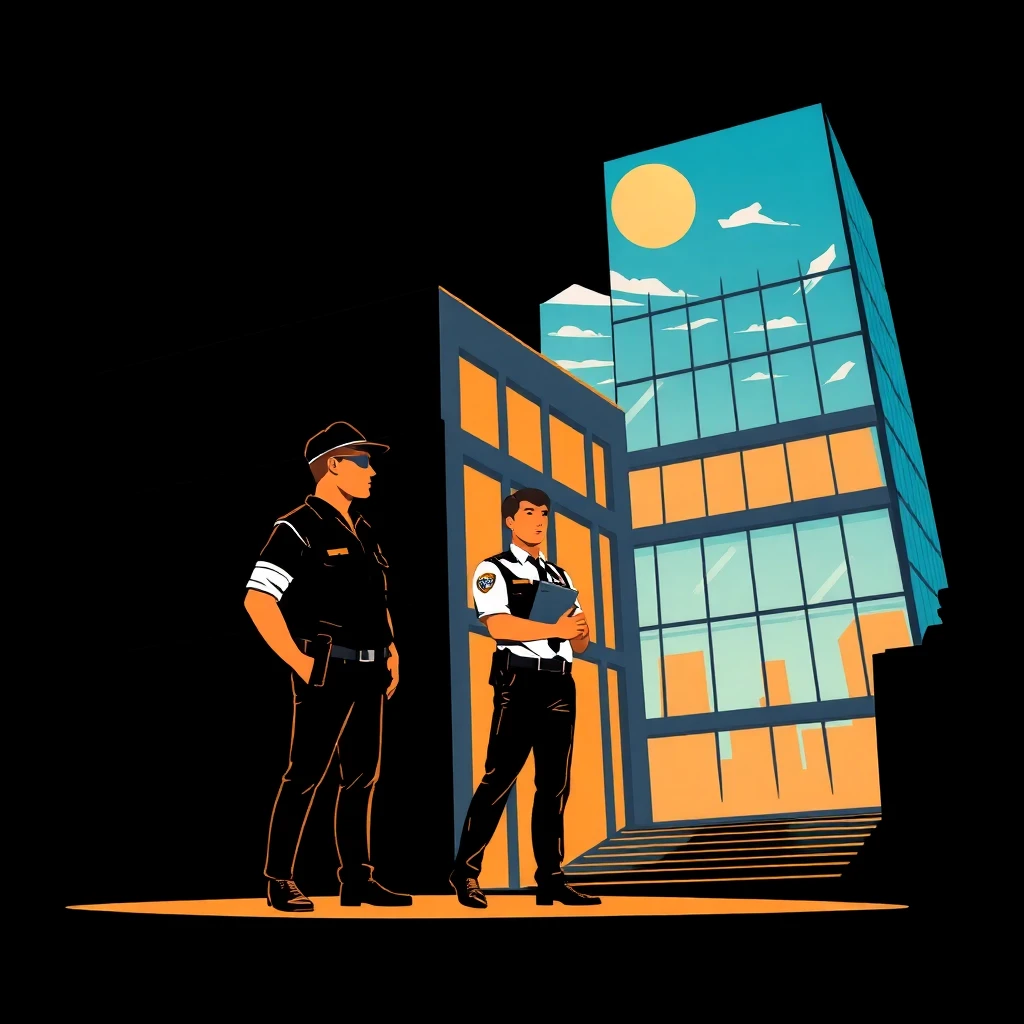Security officer at work
