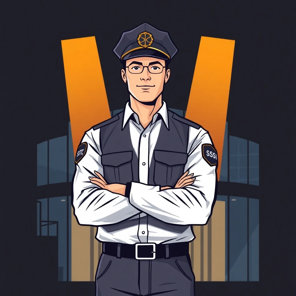 Security officer in uniform