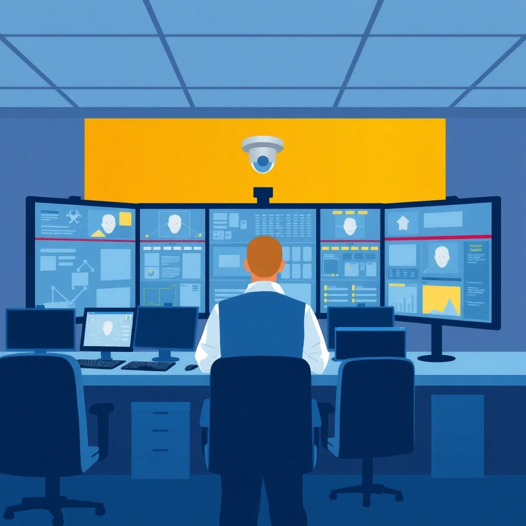 Modern security control room