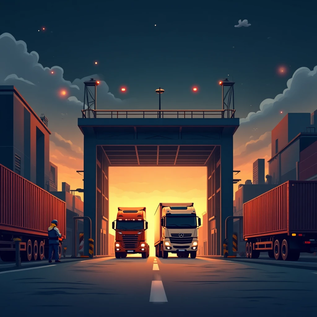 Freight hub gatehouse security