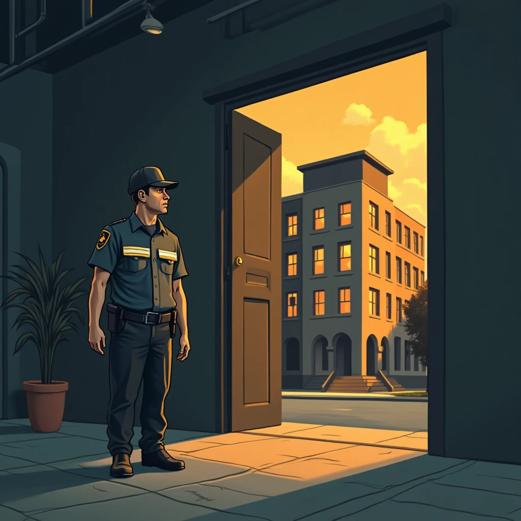Guardia de seguridad en el trabajo