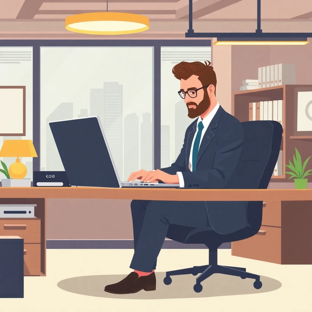 Erfahrener IT-Sicherheitsexperte im Büro