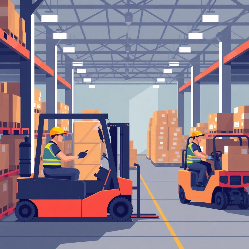 High-paying warehouse job scene