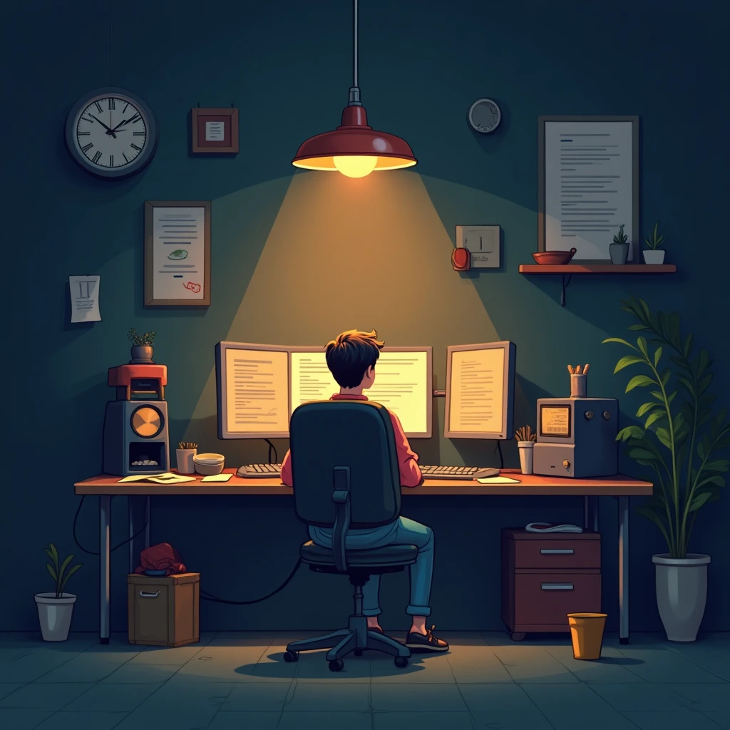 Frustrated developer at work