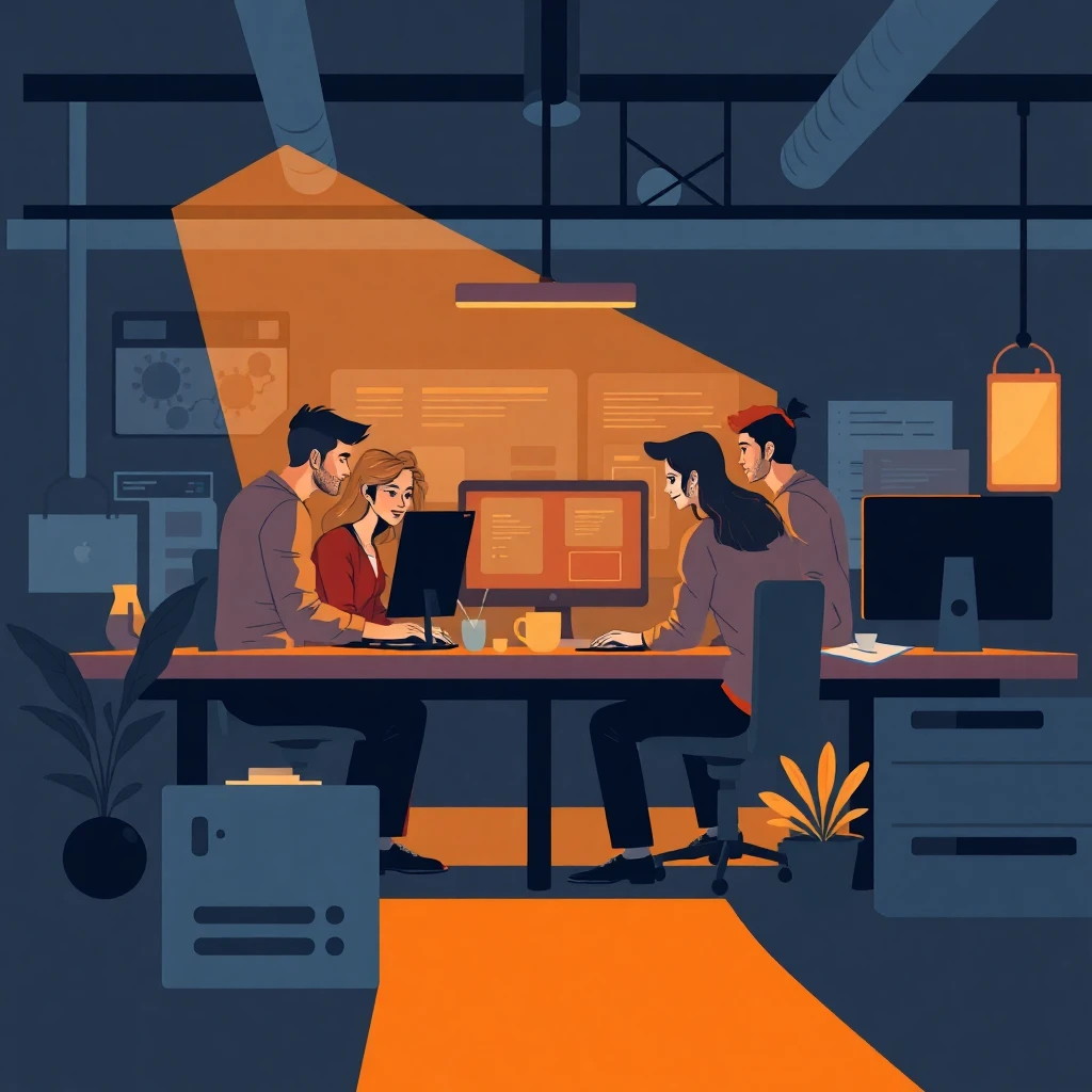Collaborative team of developers