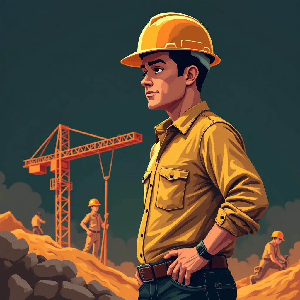 Construction manager at work