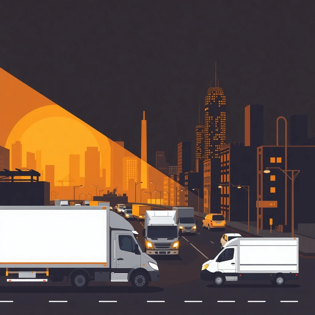 City delivery scene
