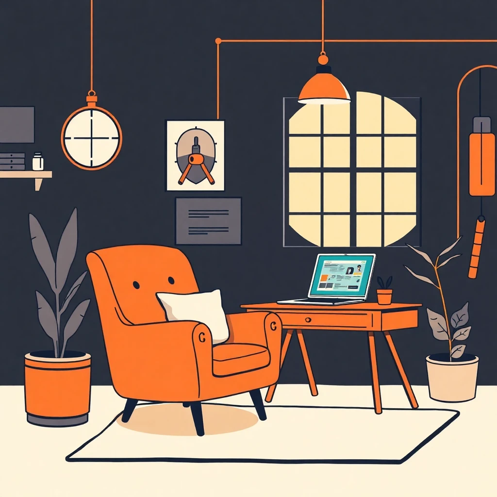 Home office for flexible remote work