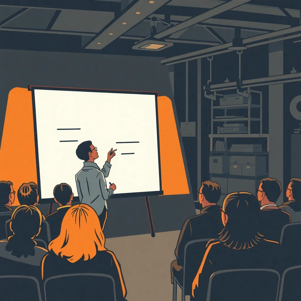 Educator at seminar