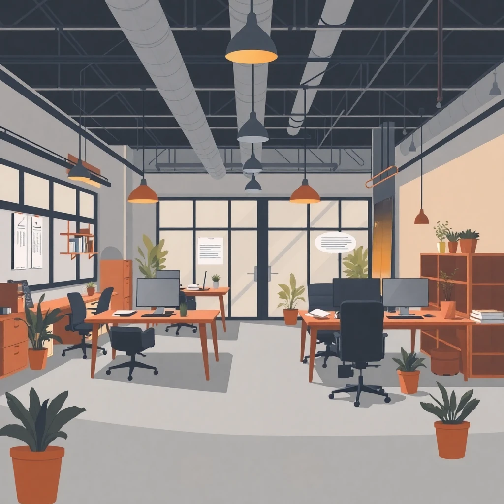 Work-life balance in a modern office