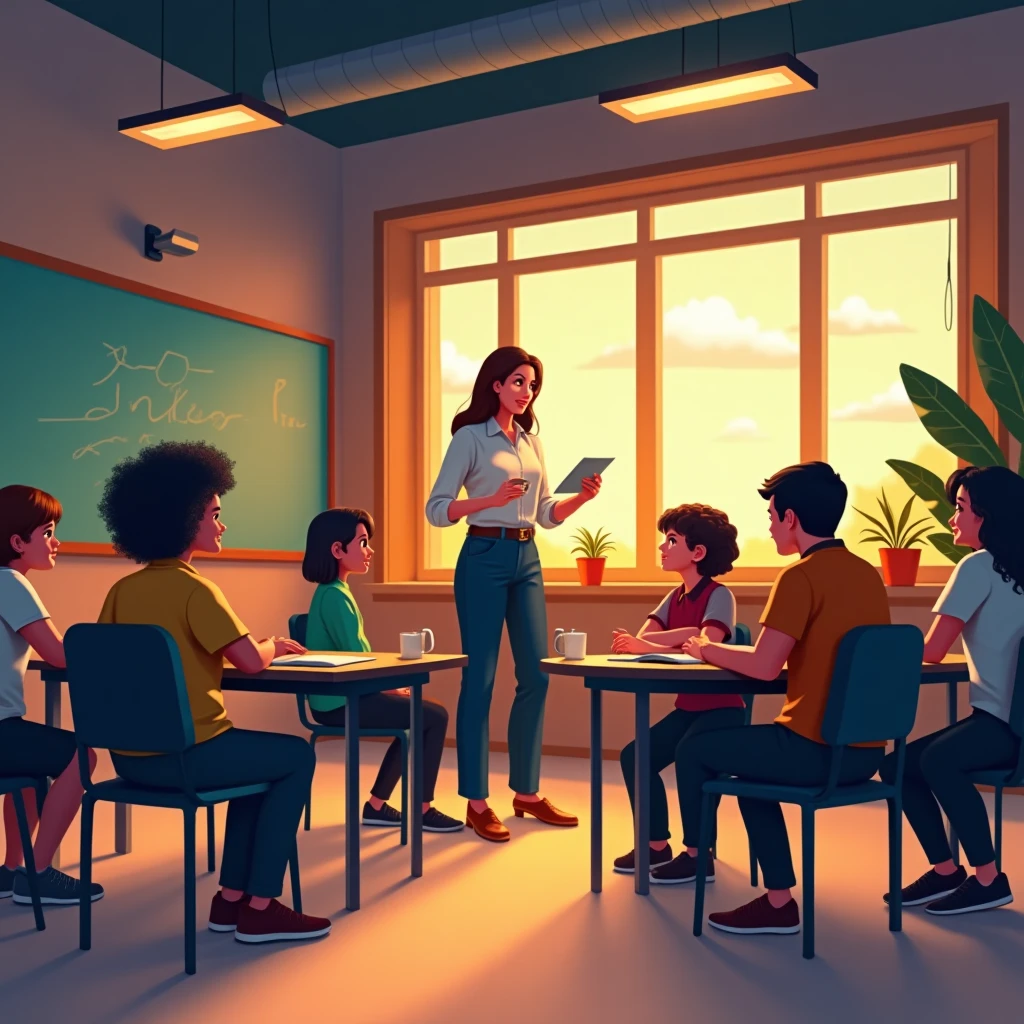 Engaged classroom setting