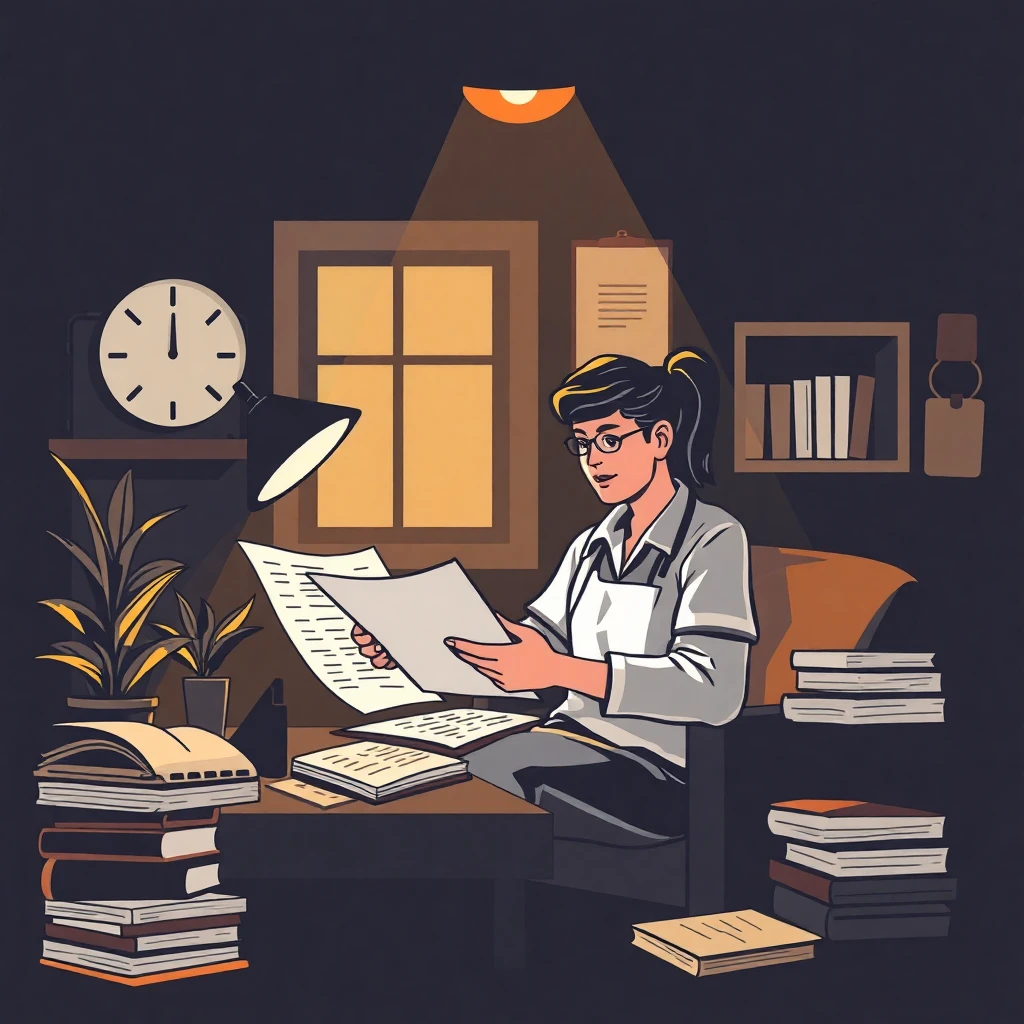 Teacher working during summer