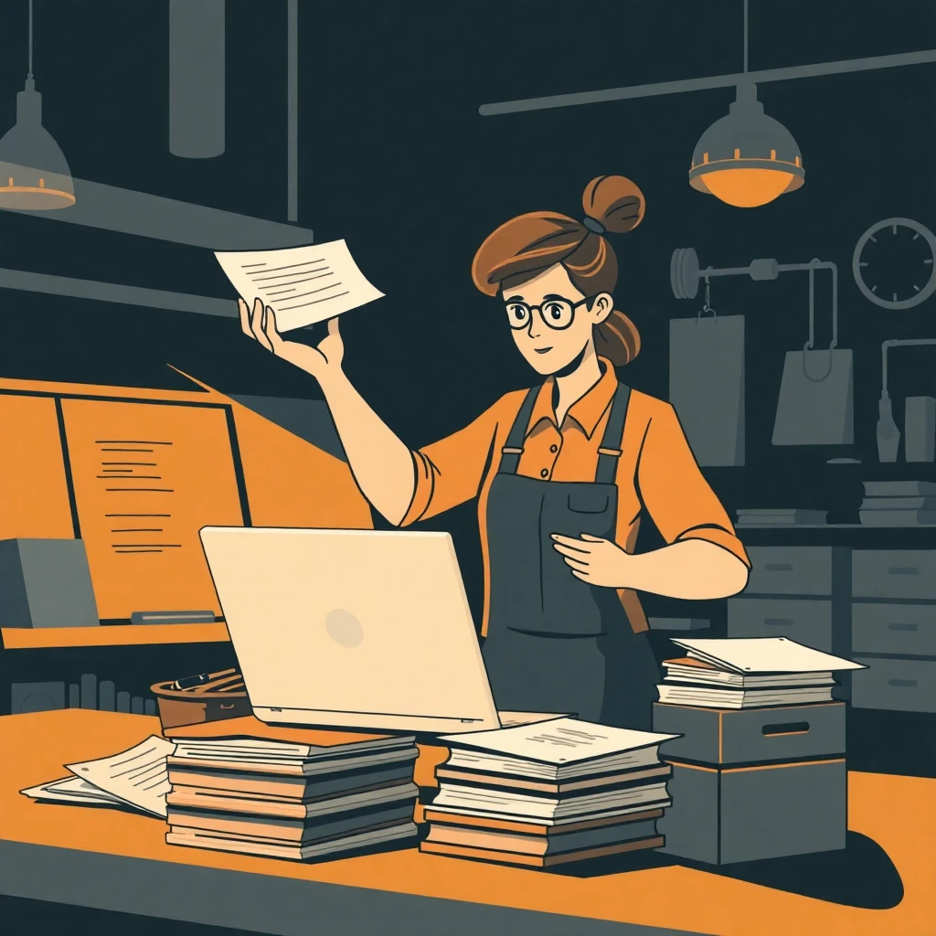 Teacher managing multiple tasks