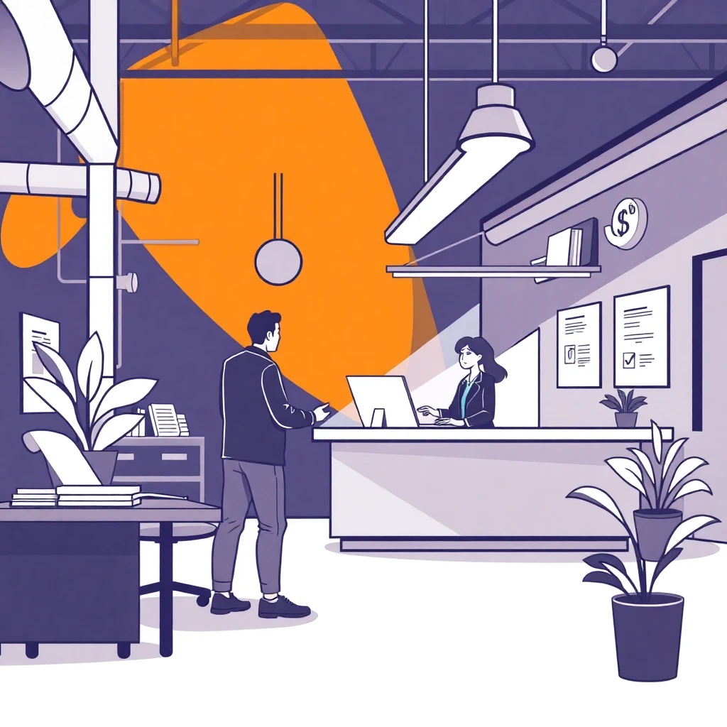 Modern reception desk