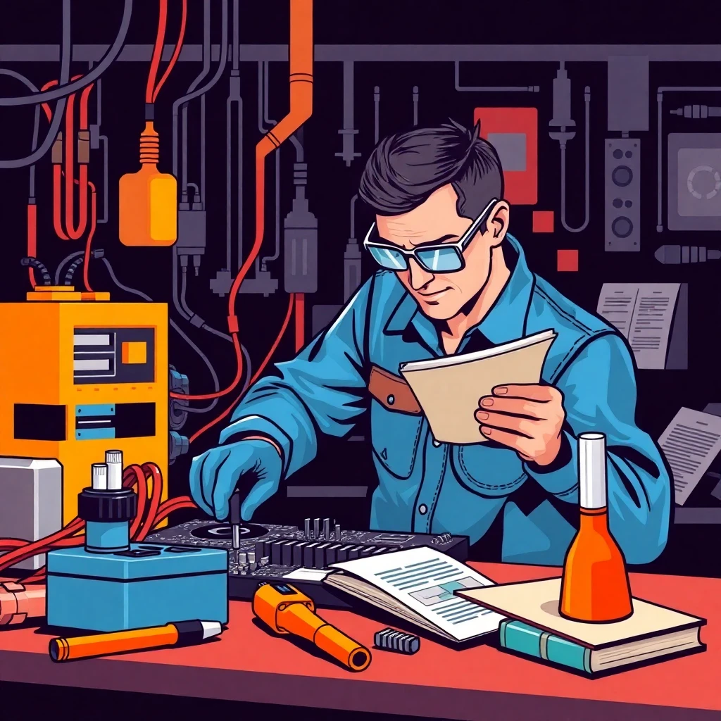 Skilled technician at work