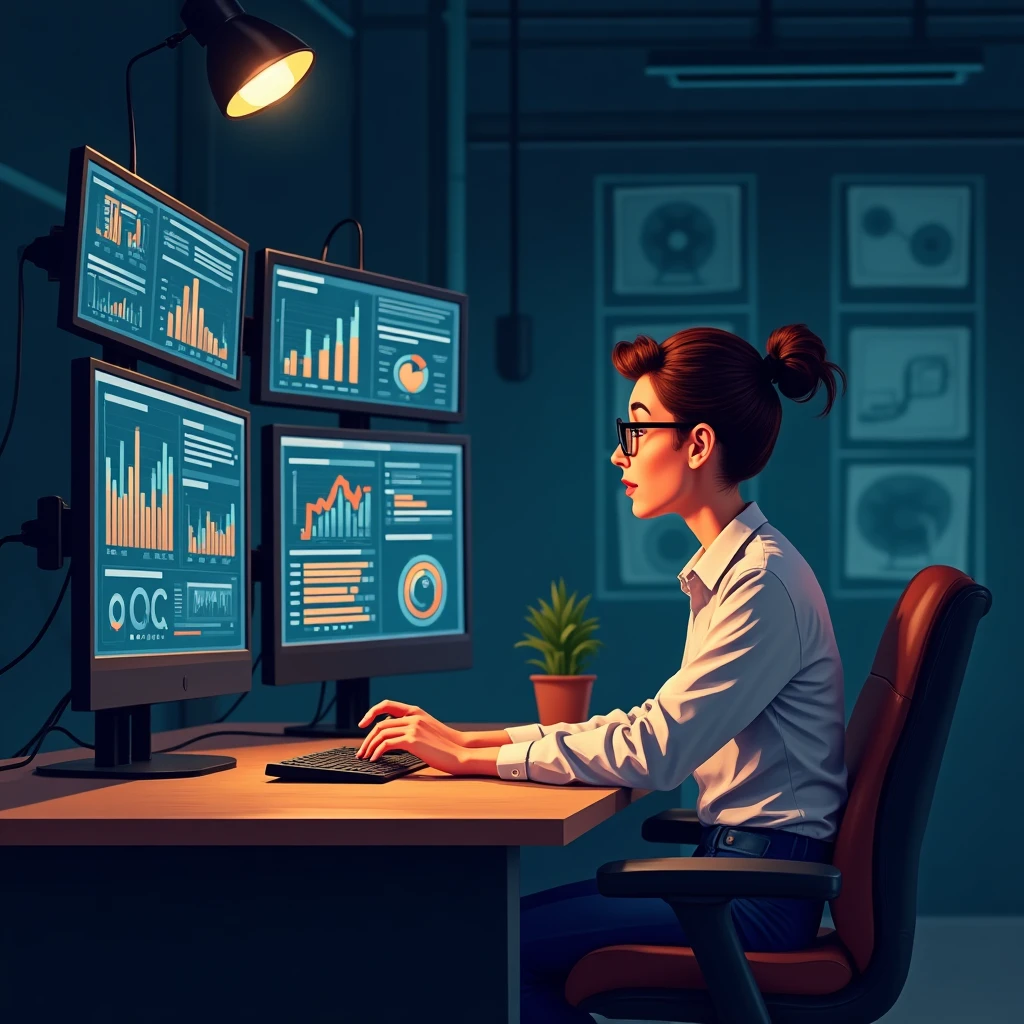 Specialized project manager analyzing data