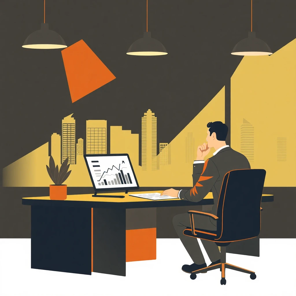 Professional analyzing financial data