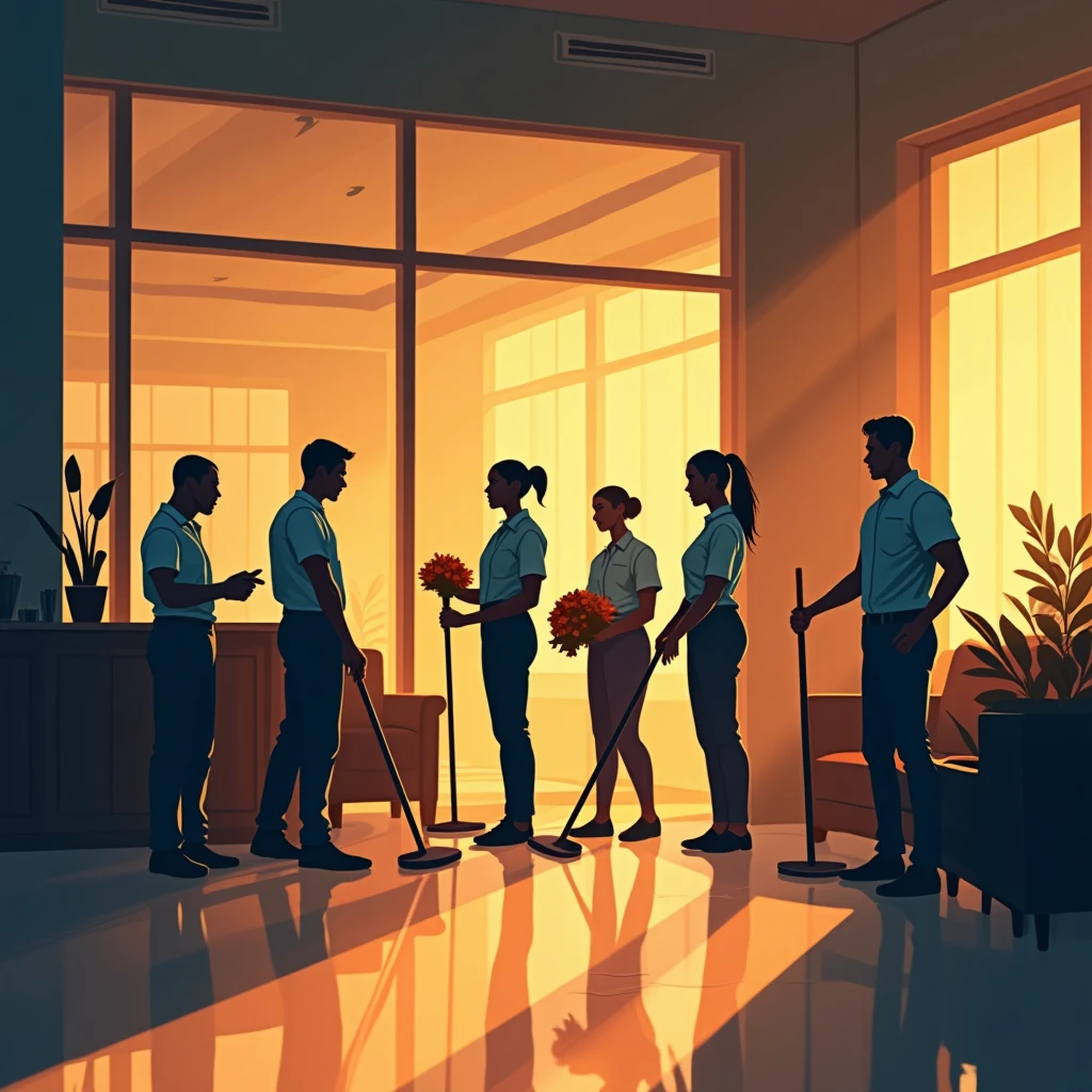 Teamwork in housekeeping