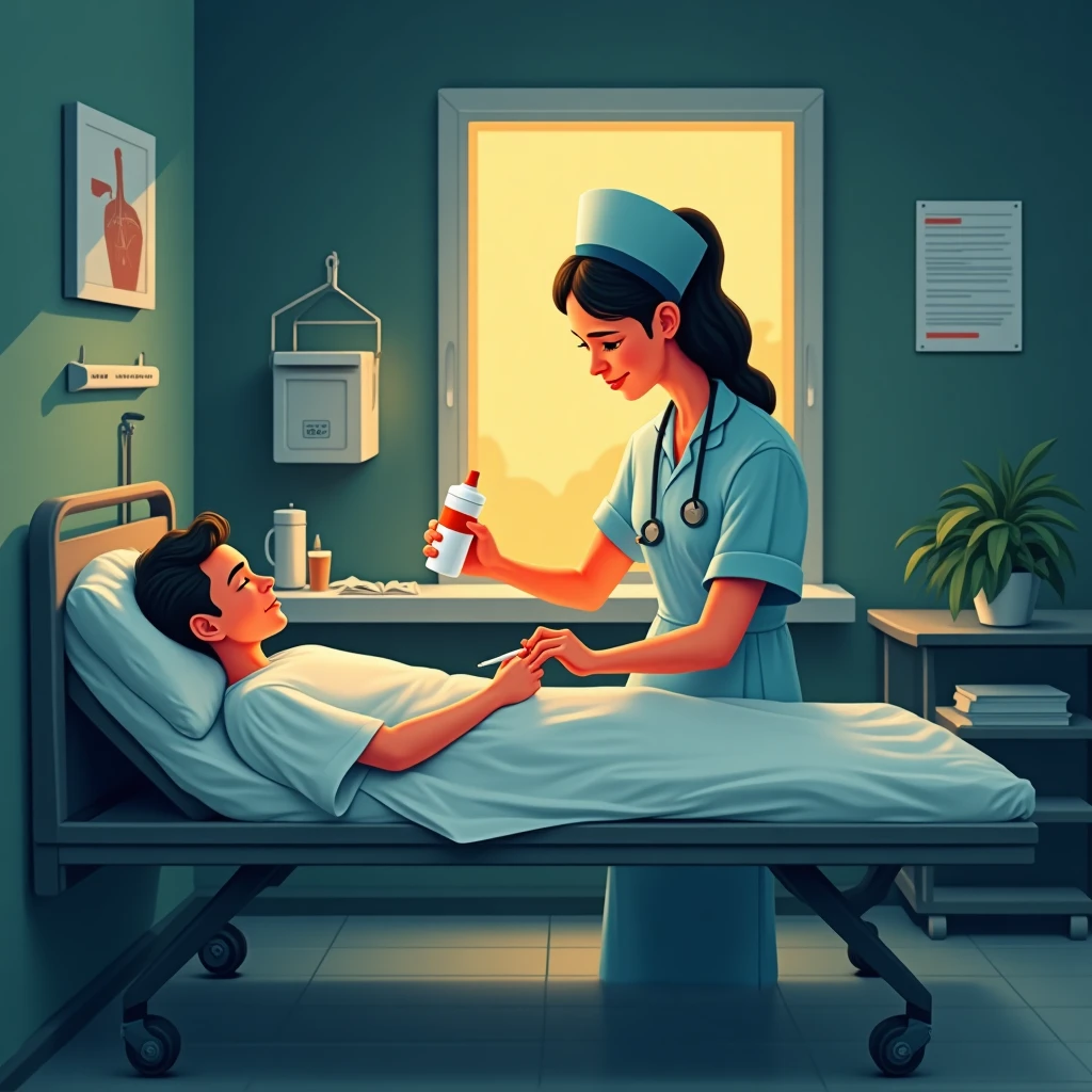Nurse caring for a patient
