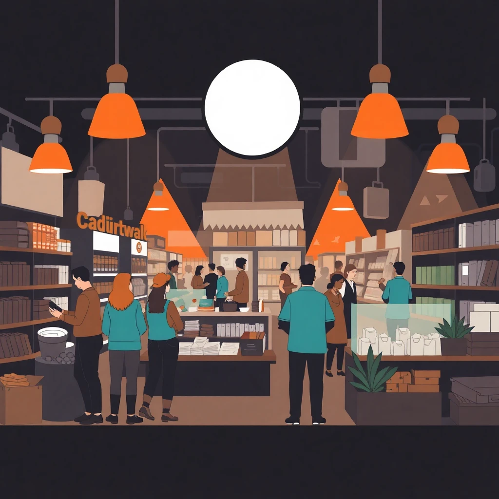 Busy retail environment