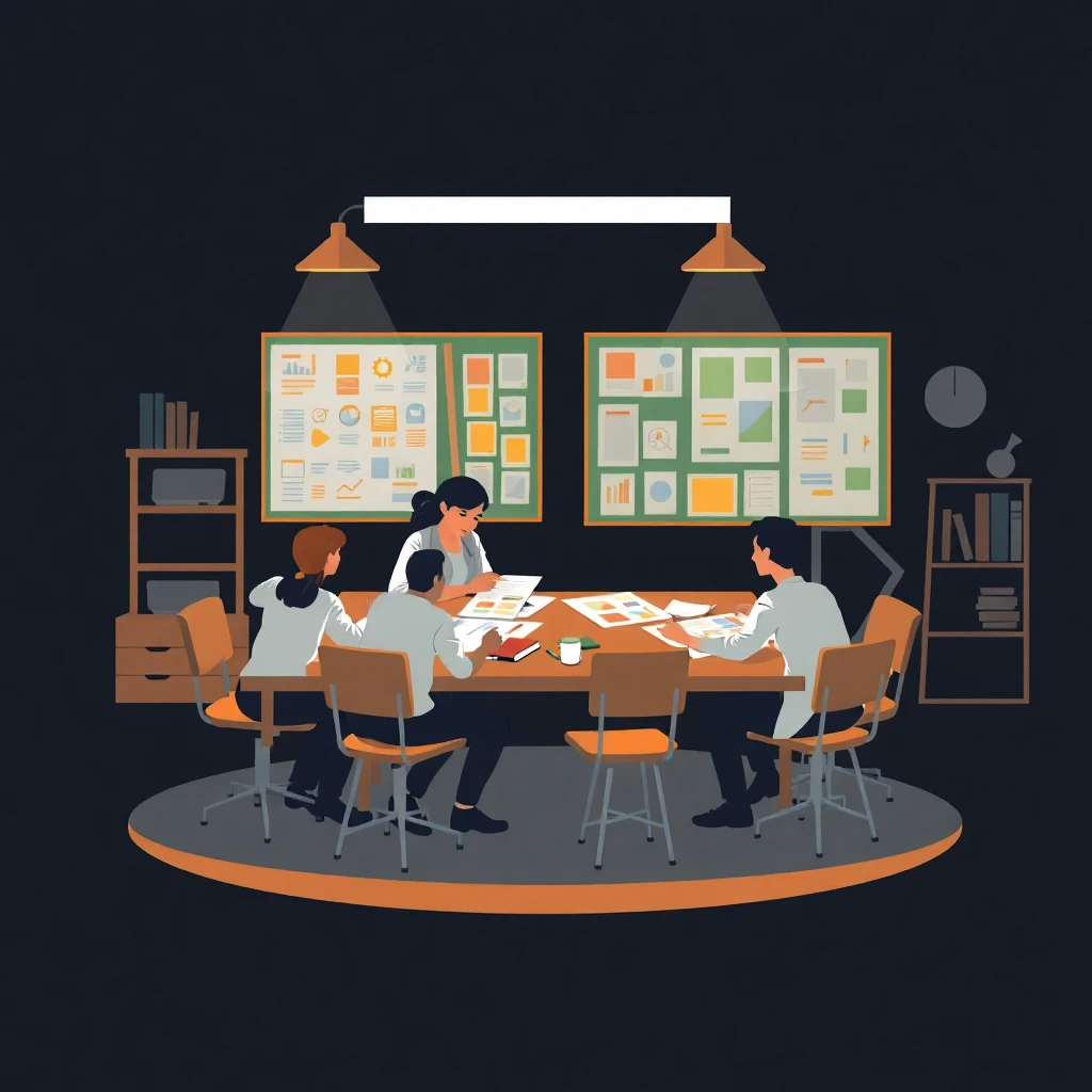 Teachers collaborating