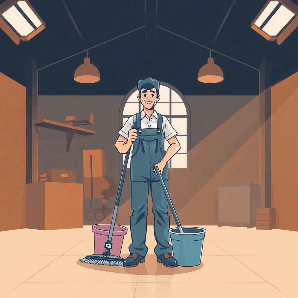 Dedicated cleaner in action