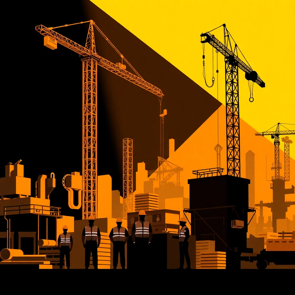 Construction site in action