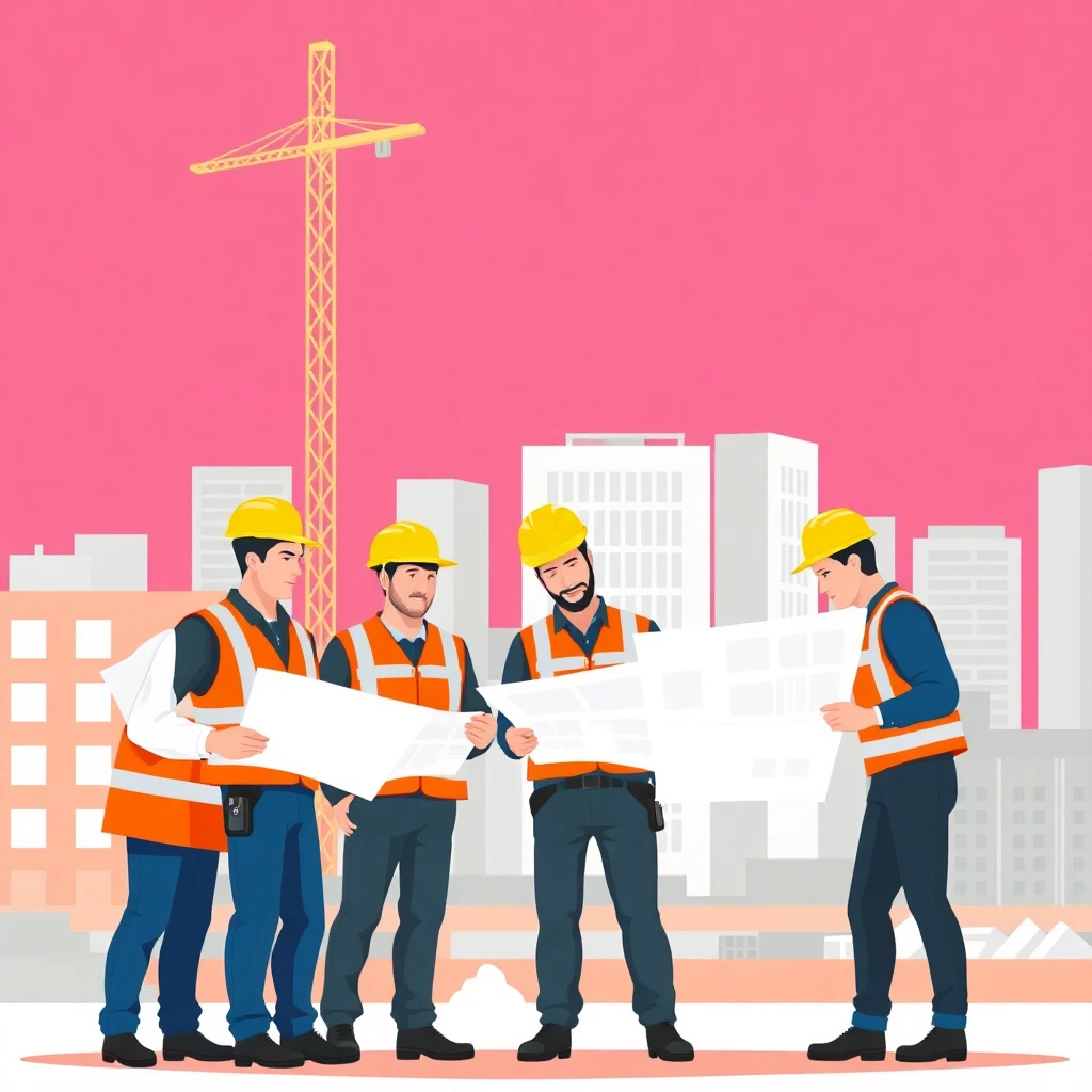 Construction team on-site