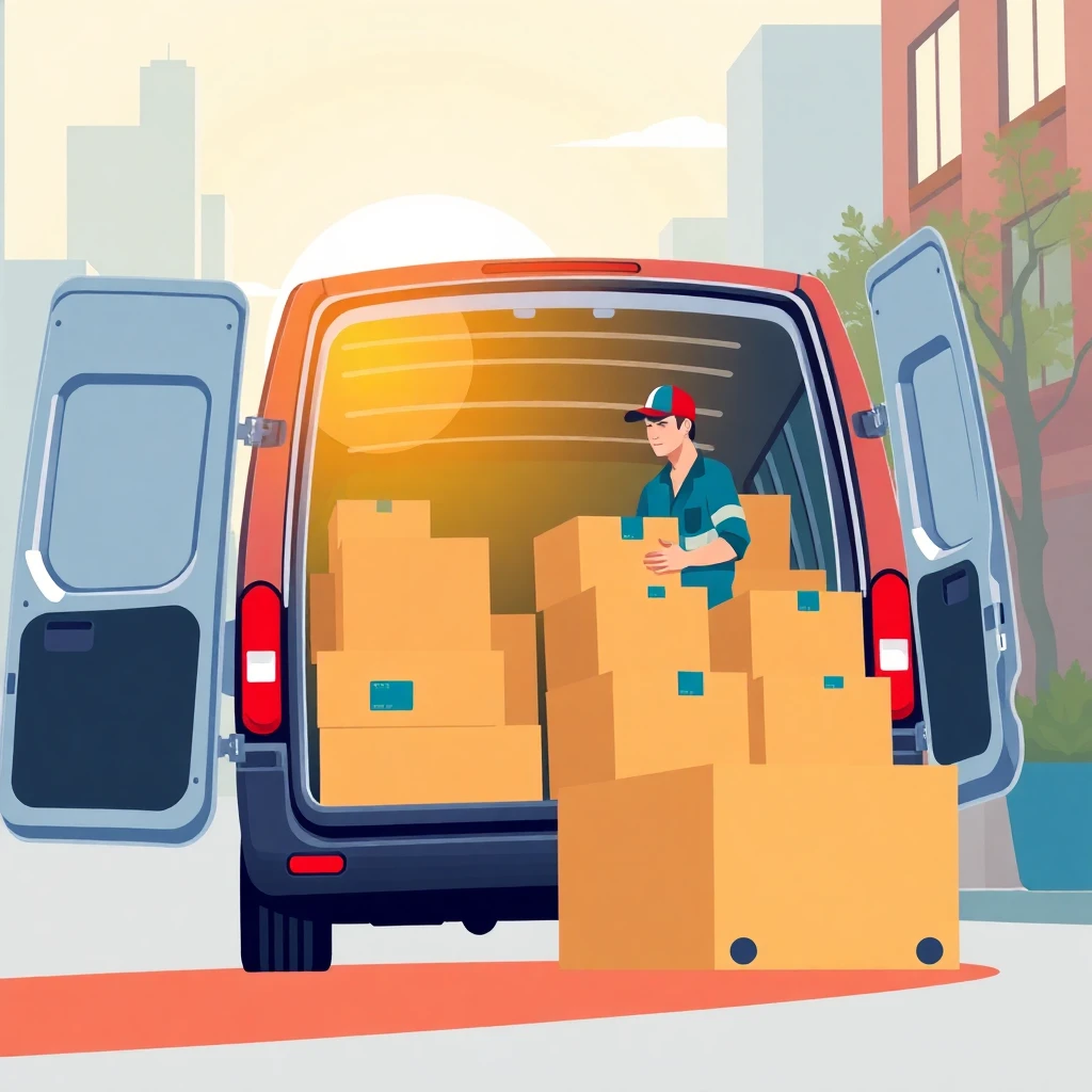 Delivery driver at work