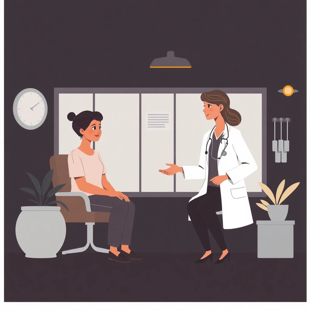 Nurse consulting with a patient