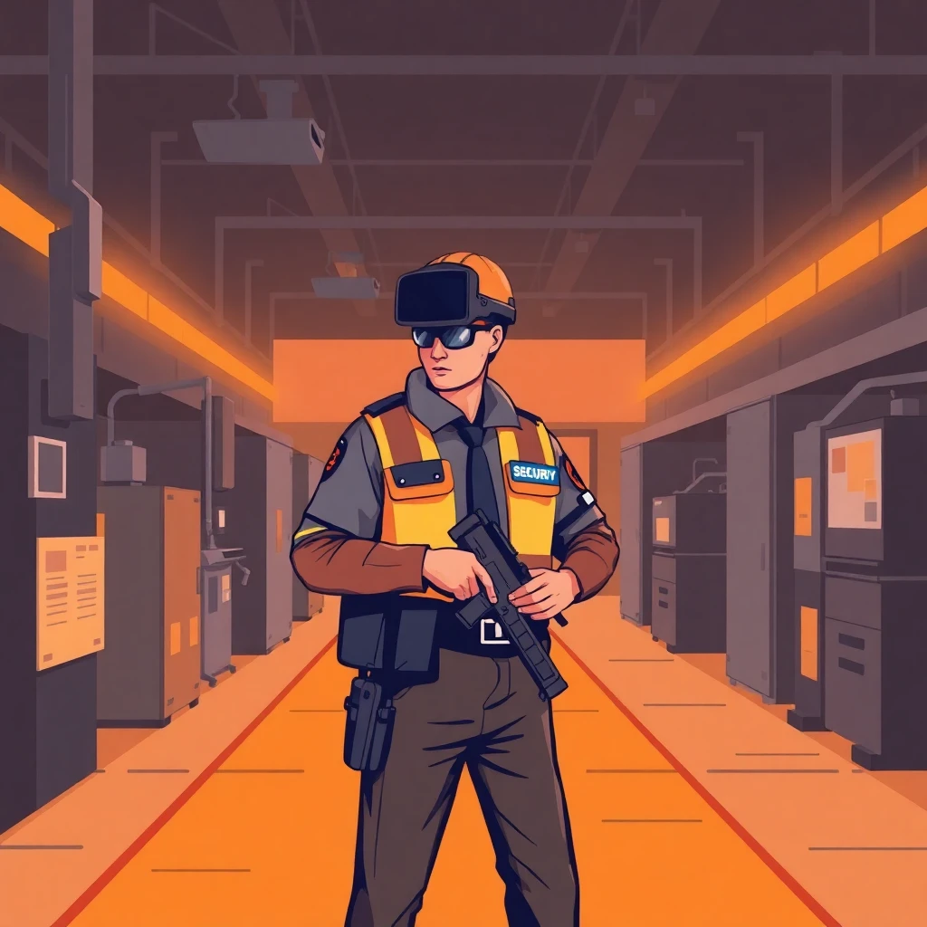 Patrolling high-security facility
