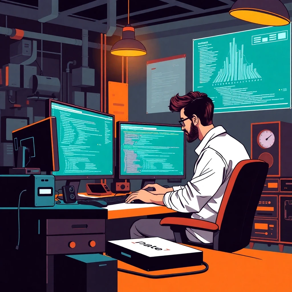 Senior developer at work